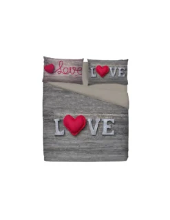 COPRIPIUMINO DAISY CUORE LOVE SHABBY TIROLESE