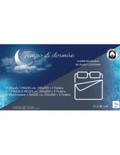 Copripiumino Double Face Tortora Chiaro/Tortora Scuro - 100% Cotone, Morbido e Traspirante, Made in Italy