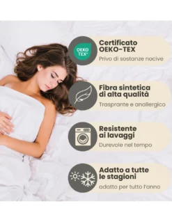 Copripiumino Duotto 4 Stagioni Antracite e Nero - Microfibra Morbida e Traspirante, Oeko-Tex, Facile Manutenzione, Made in Italy
