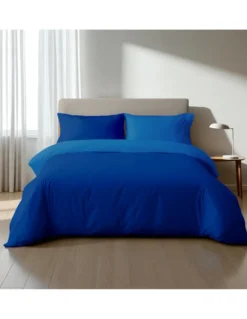 Copripiumino Duotto 4 Stagioni Blu e Cielo - Microfibra Morbida e Traspirante, Oeko-Tex, Facile Manutenzione, Made in Italy