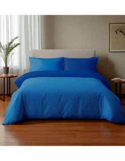 Copripiumino Duotto 4 Stagioni Blu e Cielo - Microfibra Morbida e Traspirante, Oeko-Tex, Facile Manutenzione, Made in Italy