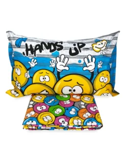 COPRIPIUMINO EMOJI faccine SMILE NEW in Puro Cotone Made in Italy