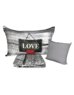 COPRIPIUMINO IMA.TEX FOTOGRAFICO CUORE SHABBY LOVE 2 con federa Arredo