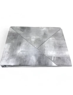 Copripiumino in Cotone Tempo di Dormire Grigio, Made in Italy, Design Astratto, Patella Antiscivolo, Lavabile in Lavatrice