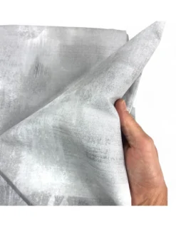 Copripiumino in Cotone Tempo di Dormire Grigio, Made in Italy, Design Astratto, Patella Antiscivolo, Lavabile in Lavatrice