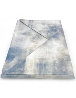 Copripiumino in Cotone Tempo di Dormire Grigio Ghiaccio, Made in Italy, Astratto, Patella Antiscivolo, Lavabile in Lavatrice