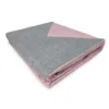 COPRIPIUMINO in flanella FLANELLATO BICOLORE Grigio e Rosa in Puro Cotone