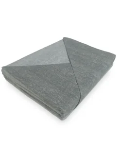 COPRIPIUMINO in flanella FLANELLATO BICOLORE grigio in Puro Cotone