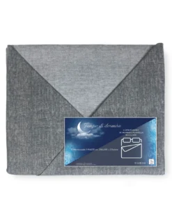 COPRIPIUMINO in flanella FLANELLATO BICOLORE grigio in Puro Cotone