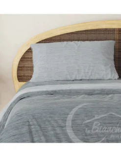 COPRIPIUMINO in flanella FLANELLATO BICOLORE grigio in Puro Cotone