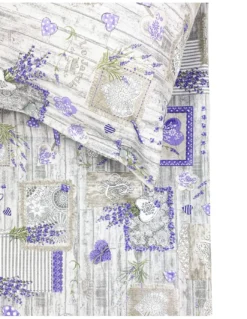 COPRIPIUMINO LAVANDA Provenzale CHÉRIE in Puro Cotone Made in Italy