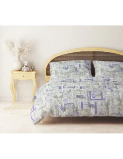 COPRIPIUMINO LAVANDA Provenzale CHÉRIE in Puro Cotone Made in Italy