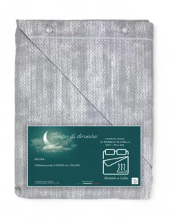 Copripiumino Matrimoniale in Flanella 250x200 cm "Tempo di Dormire" - Boy Grigio | Elegante, Caldo e Made in Italy