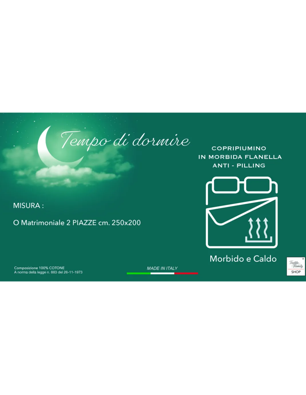 Copripiumino Matrimoniale in Flanella 250x200 cm "Tempo di Dormire" - Petali Oro | Morbido, Caldo e Made in Italy