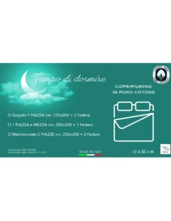 Copripiumino Miros Cuore Rosso – 100% Cotone Tirolese Made in Italy – Cuori su Entrambi i Lati