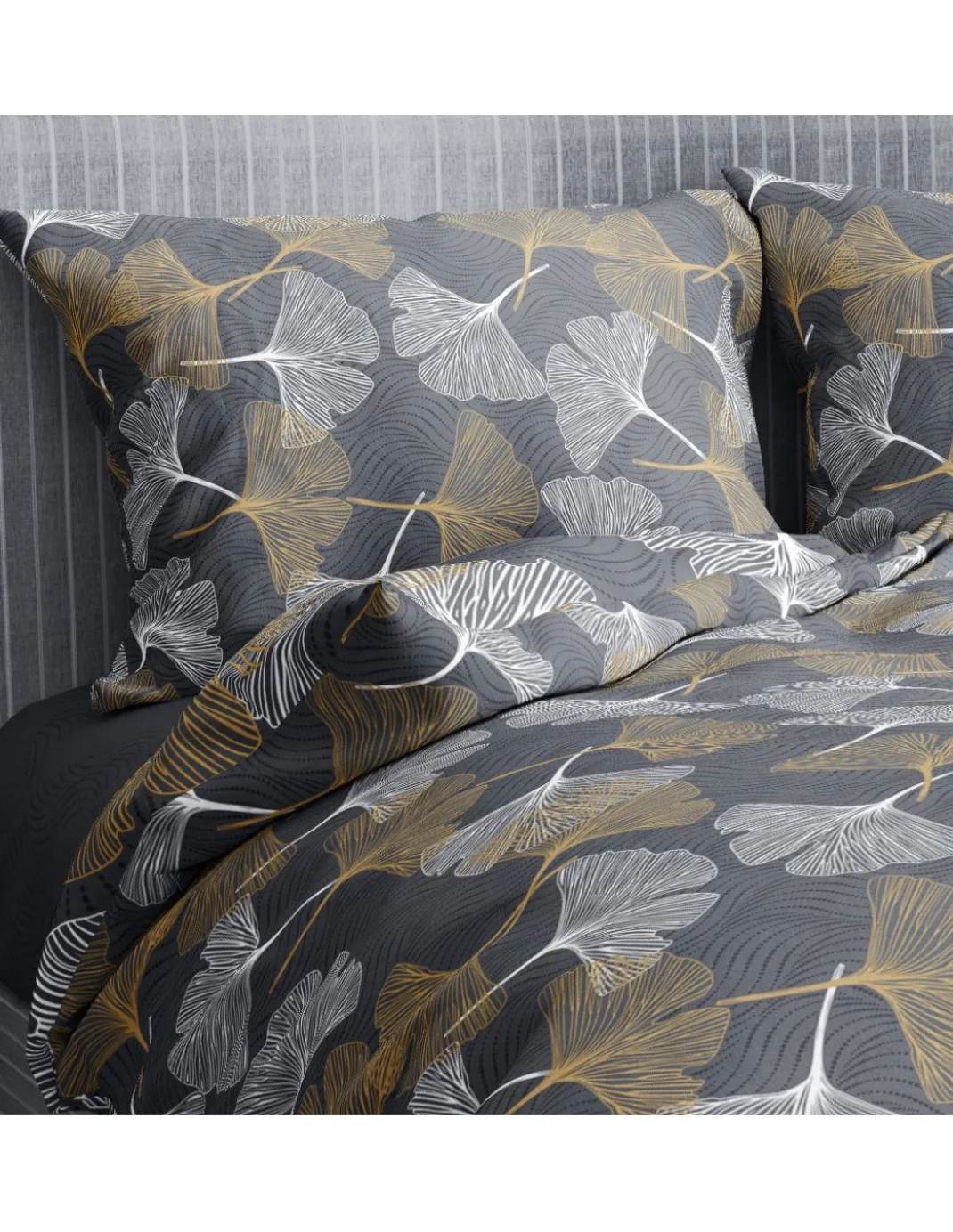 COPRIPIUMINO PETALI Oro in Puro cotone Made in Italy