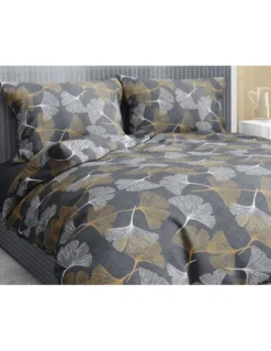 COPRIPIUMINO PETALI Oro in Puro cotone Made in Italy