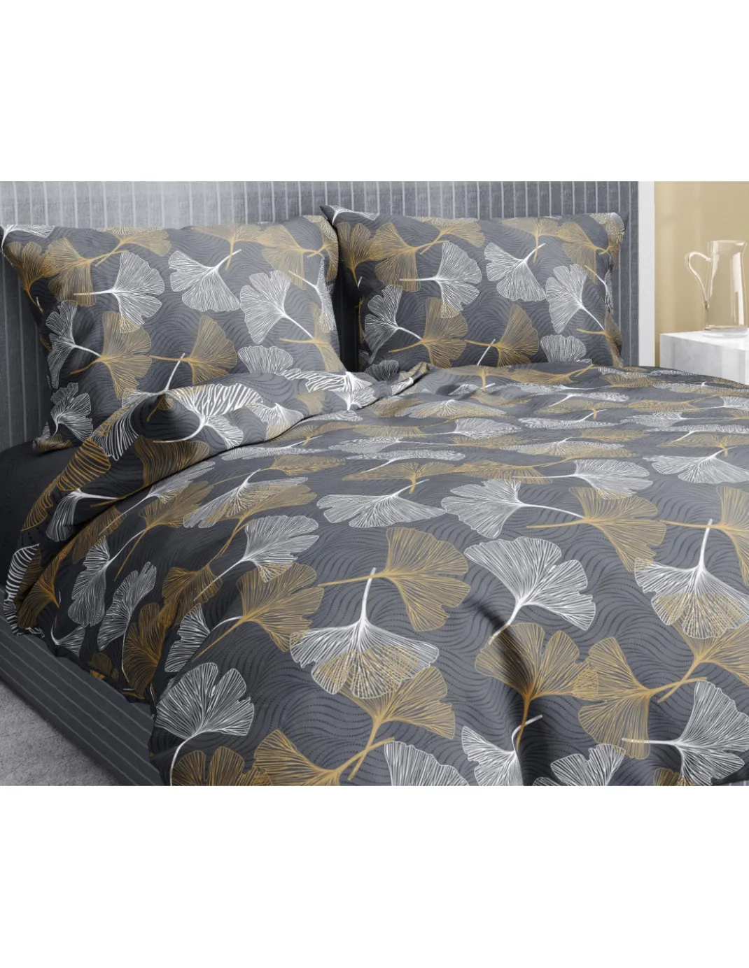 COPRIPIUMINO PETALI Oro in Puro cotone Made in Italy
