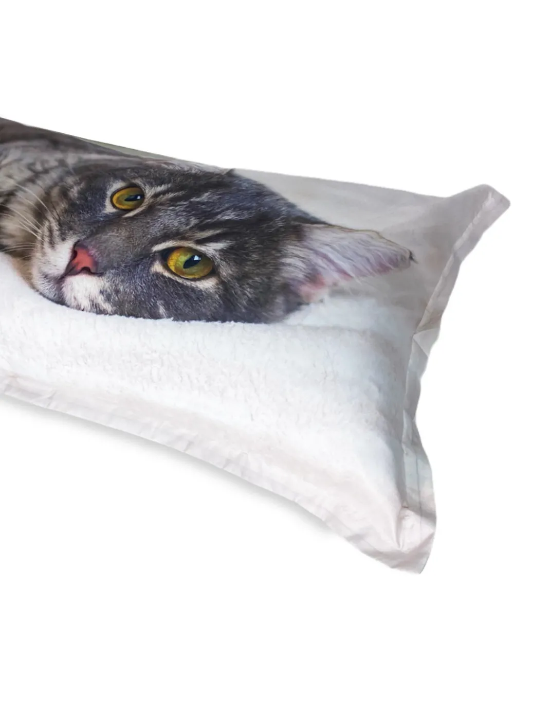 COPRIPIUMINO Rasatello HD FOTOGRAFICO GATTO sdraiato