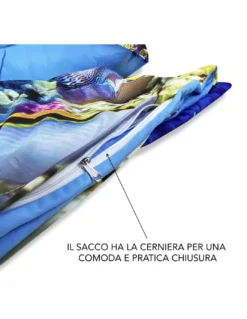COPRIPIUMINO Rasatello HD FOTOGRAFICO pesci Tropicali BARRIERA CORALLINA