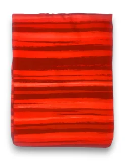 Copripiumino Stripe rosso in morbida microfibra | Manopesca | lavabile in lavatrice | Made in Italy