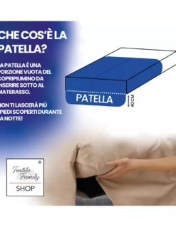 Copripiumino “Tempo di Dormire” Blu - Segni Zodiacali - Cotone 100% Made in Italy - Artigianale