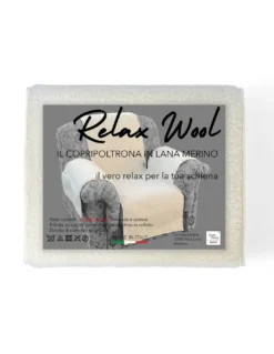 Copripoltrona in pura lana merinos artigianale Made in Italy, con tasche laterali e elastico, regalo perfetto per nonni e papà