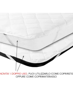 COPRIRETE TRAPUNTATO SOFTY © in cotone DOPPIO uso COPRIMATERASSO