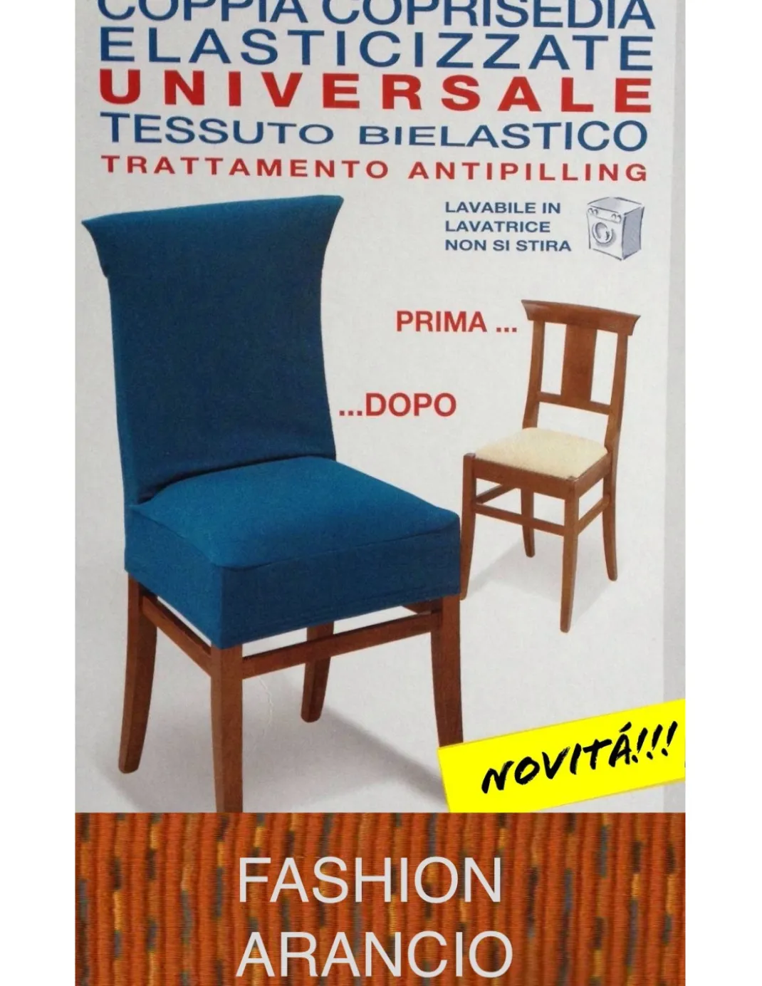 COPRISEDIA ELASTICIZZATO NEW YORK INTERO FASHION ARANCIO