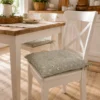 Coprisedia Margherite Verde 40x40 Cuscino Trapuntato con Lacci in Cotone