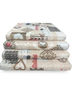 COPRISEDIA morbidone TESSUTO LONETA Tirolese SHABBY Rosso CUSCINO SEDIA sfoderabile