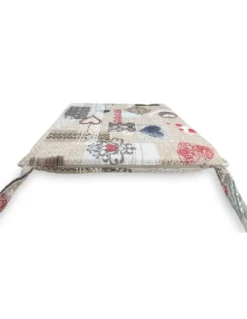 COPRISEDIA morbidone TESSUTO LONETA Tirolese SHABBY Rosso CUSCINO SEDIA sfoderabile