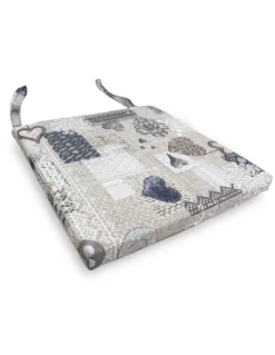 COPRISEDIA morbidone TESSUTO LONETA Tirolese SHABBY Beige CUSCINO SEDIA sfoderabile