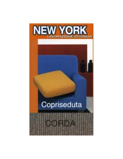 Copriseduta Divano New York Corda - Tessuto Elasticizzato a Costine Antipilling - Made in Italy