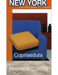 Copriseduta Divano New York Fashion Corda - Tessuto Elasticizzato a Costine Antipilling - Made in Italy