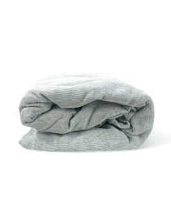 Copriseduta Divano New York Grigio Melange - Tessuto Elasticizzato a Costine Antipilling - Made in Italy