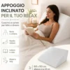 CUSCINO ad angolo TRIANGOLO A CUNEO gambe Gravidanza REFLUSSO GASTRICO per Letto E DIVANO Sostegno LOMBARE SCHIENA