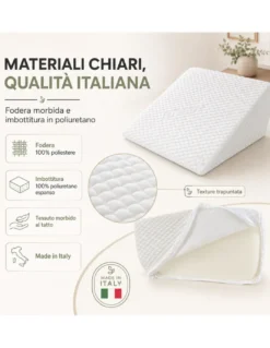 CUSCINO ad angolo TRIANGOLO A CUNEO gambe Gravidanza REFLUSSO GASTRICO per Letto E DIVANO Sostegno LOMBARE SCHIENA