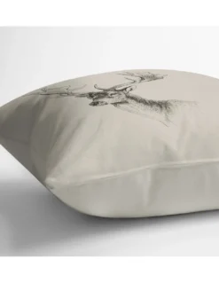 Cuscino ARREDO tirolese CERVO beige ECRÙ cm. 40x40