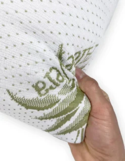 Cuscino Letto Aloe Vera con Federa Anallergica, Antibatterico, Antiacaro, Imbottitura in Fibre e Cotone, 42x72cm, Spessore 20cm
