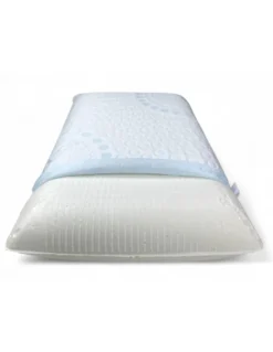 Cuscino Memory Foam FREDDO+ 75×45 cm – Effetto Ice-Touch Rinfrescante – Ergonomico Cervicale – Made in Italy, Sfoderabile