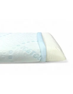 Cuscino Memory Foam FREDDO+ 75×45 cm – Effetto Ice-Touch Rinfrescante – Ergonomico Cervicale – Made in Italy, Sfoderabile