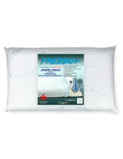 Cuscino Memory Foam FREDDO+ 75×45 cm – Effetto Ice-Touch Rinfrescante – Ergonomico Cervicale – Made in Italy, Sfoderabile