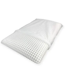 Cuscino viscoelastico Latticel 100, traspirante e anatomico con memoria di forma - Ipoallergenico e morbido, bianco, 45 x 75 cm