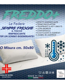 Federa Rinfrescante Ice-Touch Singola 50x80 cm – Termoregolante Estiva – Traspirante e Made in Italy