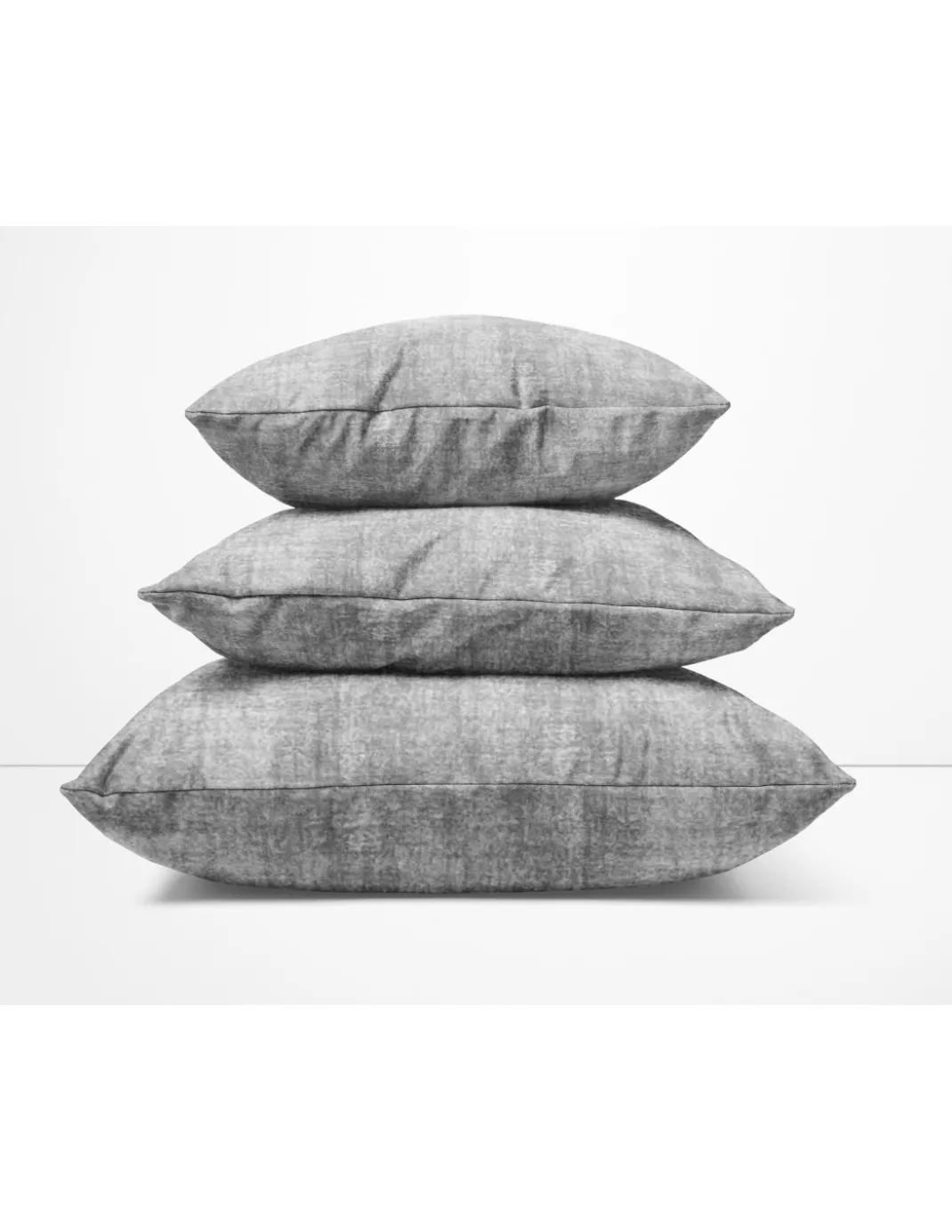 Federe per Cuscino ARREDO VELVET GRIGIO in Morbido tessuto Vellutato Antimacchia cm. 40 - 50 - 60 Made in Italy
