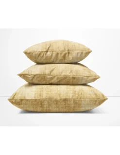 Federe per Cuscino ARREDO VELVET OCRA in Morbido tessuto Vellutato Antimacchia cm. 40 - 50 - 60 Made in Italy