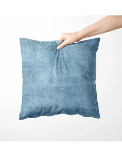 Federe per Cuscino ARREDO VELVET BLU in Morbido tessuto Vellutato Antimacchia cm. 40 - 50 - 60 Made in Italy