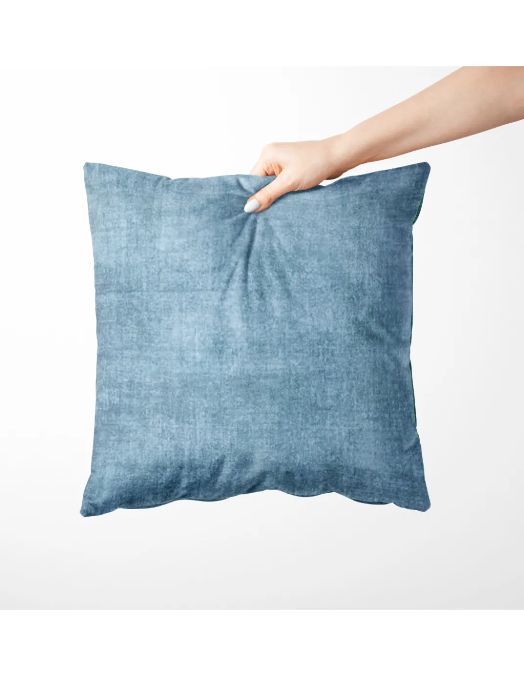 Federe per Cuscino ARREDO VELVET BLU in Morbido tessuto Vellutato Antimacchia cm. 40 - 50 - 60 Made in Italy