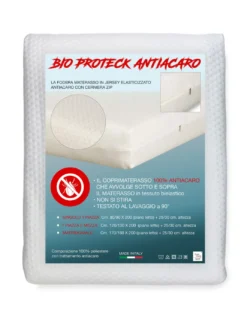Fodera Materaso JERSEY Elasticizzato ANTIACARO Con CERNIERA ZIP